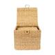 Basket square with lid seagrass 38x38x32cm S/3