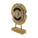 Statue round teak wood on stand 28x8x38cm - Natural