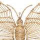 Wall art butterfly banana leaf 65x19x101cm - Natural