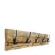 Coat rack teak wood with 5 hooks 78x18x8cm - Natural