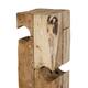 Winebottle holder teak wood on feet 21x21x118cm