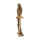 Statue parrot erosion wood on stand 55x68x230cm