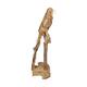 Statue parrot erosion wood on stand 53x38x120cm - Natural