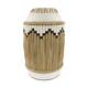 Vase woven grass and cotton terracotta 28x28x45cm - White