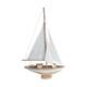 Boat albizia wood on feet 48x12x78cm - Natural