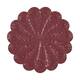 Tray round metal 38x38x2cm - Red