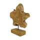 Statue organic teak wood on stand 35x15x45cm - Natural