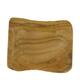 Bowl teak wood on feet 30x20x8cm