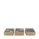 Exotic mix ethnic bellaini nature 15x15x6.5cm 4pc C3 - Multi