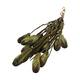 Branch with mahogany coco 65x20x10cm - Green