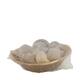 Shell in round bowl nature 13x13x5cm 90gr