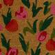 Mixed doormat coco flowers on pallet 58x38x1.5cm - Multi
