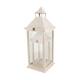 Lantern fir wood with metal with glass 25.5x25.5x67.5cm S/2