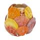 Tealight holder glass with shells 13x13x12.5cm