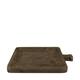 Tray square paulownia wood with handle 38x32x3cm - Black