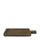 Tray rectangular paulownia wood with handle 38x18x2.5cm - Black
