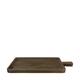 Tray rectangular paulownia wood with handle 58x28.5x3.5cm - Black