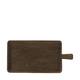 Tray rectangular paulownia wood with handle 58x28.5x3.5cm - Black