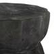 Side table round paulownia wood 28x28x38cm - Black