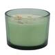 Candle ocean  sea breeze scent wax with glass 11.5x11.5x6cm - Green