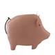 Statue pig metal 38x19x29cm - Pink