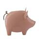 Statue pig metal 28x15x22cm - Pink