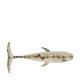 Statue whale metal 38x18x19cm
