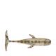Statue whale metal 28x11x15cm - White