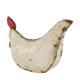 Statue chicken metal 37x13x25cm - White