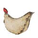 Statue chicken metal 26x8x17cm - White