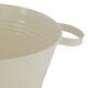 Bowl round metal with handle 37x28x12.5cm - Cream
