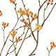 Branch berry spray artificial 100x30x5cm - Orange