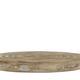 Tray round paulownia wood 33x33x3cm - White