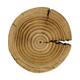 Tray round reclaimed wood on feet 18x18x14cm