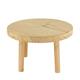 Tray round reclaimed wood on feet 24x24x15cm - Natural
