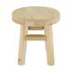 Tray round fir wood on feet 19x19x20cm - Natural