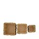 Planter square fir wood with plastic 28x28x11cm S3 - Natural