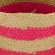Planter paper rope with plastic 12x12x11cm A3 - Pink