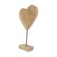 Heart fir wood on stand 30x30x54cm KD - Natural