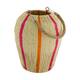 Lantern round paper rope with glass 22x22x26cm - Natural