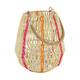 Lantern round paper rope with glass 24x24x27cm