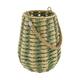 Lantern round paper rope with glass 19x19x26cm - Natural