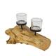 Pillar candle holder root 28x18x12cm - Natural