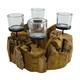 Pillar candle holder root 38x38x18cm - Natural