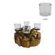 Pillar candle holder root 38x38x18cm - Natural