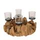 Pillar candle holder root 58x58x22cm - Natural