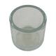 Tealight holder round glass 9x9x8cm - Transparent