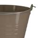 Bucket round metal with handle 24x24x22cm - Brown
