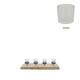 Pillar candle holder paulownia wood with metal cup 58x19x3cm - Natural