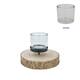 Pillar candle holder paulownia wood with metal cup 20x20x4cm - Natural